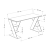 Γραφείο εργασίας Papillon χρώμα sapphire oak - λευκό 137x60x75εκ