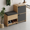 Παπουτσοθήκη Haven χρώμα sapphire oak - ανθρακί 101x35x80,4εκ.
