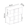 Τραπεζάκι βοηθητικό Homia χρώμα καρυδί Ud 56x25x56,5εκ.