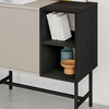 Μπουφές Mona χρώμα sandstone - black wood 81x40x80εκ.
