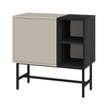 Μπουφές Mona χρώμα sandstone - black wood 81x40x80εκ.