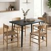 Τραπέζι Xana χρώμα black wood 120x70x77,5εκ.