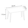 Τραπέζι Xana χρώμα travertine 120x70x77,5εκ.