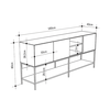 Μπουφές Amira χρώμα καρυδί Ud - black wood 180x40x80εκ.