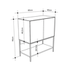 Μπουφές Amira χρώμα καρυδί Ud - black wood 80x40x90εκ.