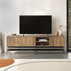Έπιπλο τηλεόρασης Amira χρώμα καρυδί Ud - black wood 180x35x55εκ.