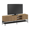 Έπιπλο τηλεόρασης Amira χρώμα καρυδί Ud - black wood 180x35x55εκ.