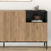 Μπουφές Cailinχρώμα sepet oak - black wood 180x41,8x80εκ.