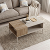 Τραπεζάκι σαλονιού Cailin χρώμα sandstone - sepet oak 90x56x40,6εκ.