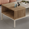 Τραπεζάκι σαλονιού Cailin χρώμα sandstone - sepet oak 90x56x40,6εκ.