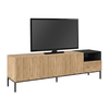 Έπιπλο τηλεόρασης Cailin χρώμα sepet oak - black wood 180x41,8x55εκ.