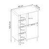 Μπουφές Colia χρώμα sepet oak 85x44x120,4εκ.