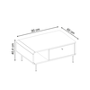 Τραπεζάκι σαλονιού Colia χρώμα sepet oak 90x60x40,4εκ.