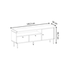 Έπιπλο τηλεόρασης Colia χρώμα sepet oak 140,3x34x55,7εκ.