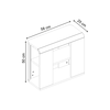 Τραπεζάκι βοηθητικό Colia χρώμα sepet oak 58x25x50εκ.