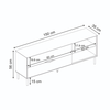 Έπιπλο τηλεόρασης Marquise χρώμα sandstone 150x35x56εκ.