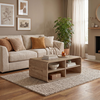 Τραπεζάκι σαλονιού Rovel χρώμα sepet oak 80,3x50x32,5εκ.