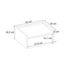 Κομοδίνο επιτοίχιο Brisa χρώμα καρυδί Ud 42x35x18,2εκ.