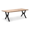 Τραπέζι Walter Mdf - μεταλλικό χρώμα ακακίας 200x100x75εκ.