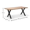 Τραπέζι Jeremy Mdf - μεταλλικό χρώμα ακακίας 160x80x75εκ.