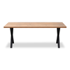 Τραπέζι Jeremy Mdf - μεταλλικό χρώμα ακακίας 200x100x75εκ.
