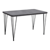 Τραπέζι Roger Mdf - μεταλλικό χρώμα σκούρο γκρι σκυροδέματος 120x70x75εκ.