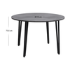 Τραπέζι Zeno χρώμα σκούρο γκρι σκυροδέματος Ø110x73,5εκ.