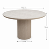 Τραπέζι Hazar Mdf χρώμα travertine - sandstone Ø119,5x76εκ.