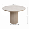 Τραπέζι Hazar Mdf χρώμα travertine - sandstone Ø100,5x76εκ.