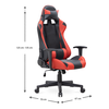 Καρέκλα γραφείου Gaming Alonso από τεχνόδερμα χρώμα κόκκινο - μαύρο 67x70x125/135 εκ.