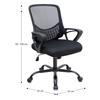 Καρέκλα γραφείου Freda με ύφασμα Mesh χρώμα μαύρο 65x65x90/100εκ.