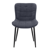 Καρέκλα τραπεζαρίας Chiara ανθρακί ύφασμα - μεταλλικό μαύρο πόδι 48x58x81εκ.