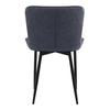 Καρέκλα τραπεζαρίας Chiara ανθρακί ύφασμα - μεταλλικό μαύρο πόδι 48x58x81εκ.
