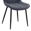 Καρέκλα τραπεζαρίας Chiara ανθρακί ύφασμα - μεταλλικό μαύρο πόδι 48x58x81εκ.
