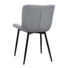 Καρέκλα τραπεζαρίας Chiara γκρι ύφασμα - μεταλλικό μαύρο πόδι 48x58x81εκ.