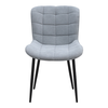 Καρέκλα τραπεζαρίας Chiara γκρι ύφασμα - μεταλλικό μαύρο πόδι 48x58x81εκ.
