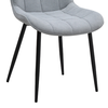 Καρέκλα τραπεζαρίας Chiara γκρι ύφασμα - μεταλλικό μαύρο πόδι 48x58x81εκ.