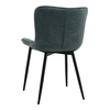 Καρέκλα τραπεζαρίας Chiara πράσινο ύφασμα - μεταλλικό μαύρο πόδι 48x58x81εκ.