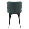 Καρέκλα τραπεζαρίας Chiara πράσινο ύφασμα - μεταλλικό μαύρο πόδι 48x58x81εκ.