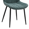 Καρέκλα τραπεζαρίας Chiara πράσινο ύφασμα - μεταλλικό μαύρο πόδι 48x58x81εκ.