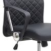 Καρέκλα γραφείου Novaro από τεχνόδερμα χρώμα μαύρο 61x68x111/121εκ.