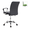 Καρέκλα γραφείου Avelon από τεχνόδερμα χρώμα μαύρο 60x56x94/103εκ.