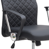 Καρέκλα γραφείου Avelon από τεχνόδερμα χρώμα μαύρο 60x56x94/103εκ.