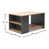 Τραπεζάκι σαλονιού Sylvia χρώμα pine oak - ανθρακί 90,2x59,2x48,1εκ.