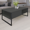 Τραπεζάκι σαλονιού Lawrence χρώμα ανθρακί 105x60x46εκ.