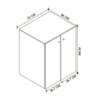 Έπιπλο πλυντηρίου Gray χρώμα sapphire oak 70x66x90εκ.
