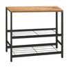 Mulligan metal side table for oven black pine oak 80x40x80 cm