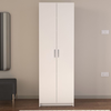 Παπουτσοθήκη Renso δίφυλλη χρώμα λευκό 59,8x37,8x178,5εκ.