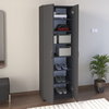 Παπουτσοθήκη Renso δίφυλλη χρώμα ανθρακί 59,8x37,8x178,5εκ.