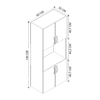 Ντουλάπα κουζίνας Armado χρώμα λευκό 60x32x140εκ.